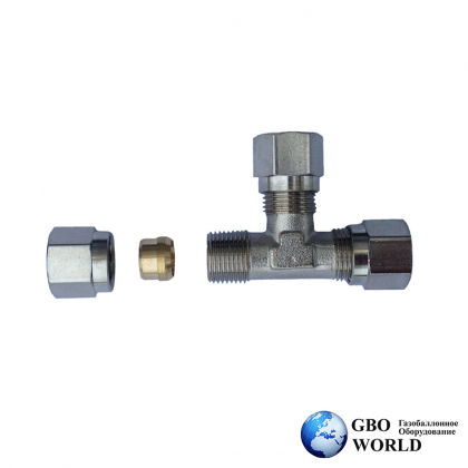 Тройник медной трубки D=8мм