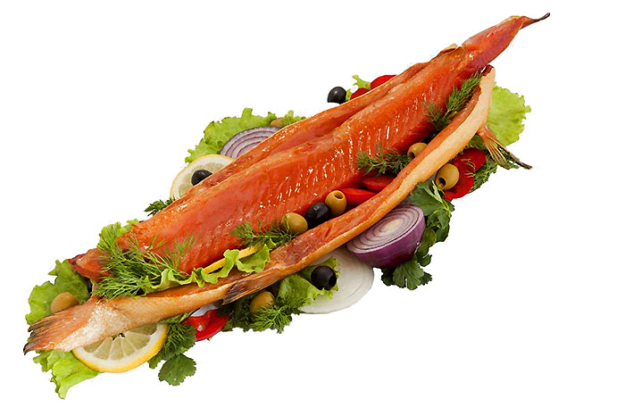 Копченая форель (теша) — известное всем рыбным гурманам блюдо. Однако полоски с боков рыбы, продаваемые отдельно, это совершенно отдельная категория, имеющая своих почитателей. Более жирная боковая часть рыбы, лишенная костей и называемая "теша", отличается изумительным запахом и неповторимым вкусом. Приобретая после копчения холодным методом ярко оранжевый цвет, теша становится плотной, очень нежной и пропитанной ароматным дымком.  Будучи разделенной на части, форель копченая нисколько не теряет в качестве, но такой способ деления позволяет покупателю выбрать более любимую часть рыбы. Цена на тешу и спинку форели практически идентична. Подается на стол теша так же, как и обычная форель копченая: она может выступать сольным блюдом, сочетаться с различными гарнирами, использоваться для сооружения бутербродов, ее можно купить для пивной вечеринки или нарезать ломтиками на праздничный стол.